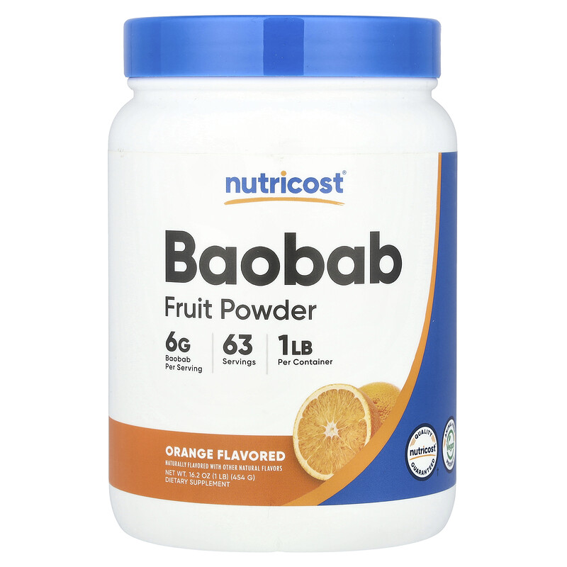 

Nutricost, Порошок из плодов баобаба, апельсин, 454 г (1 фунт)