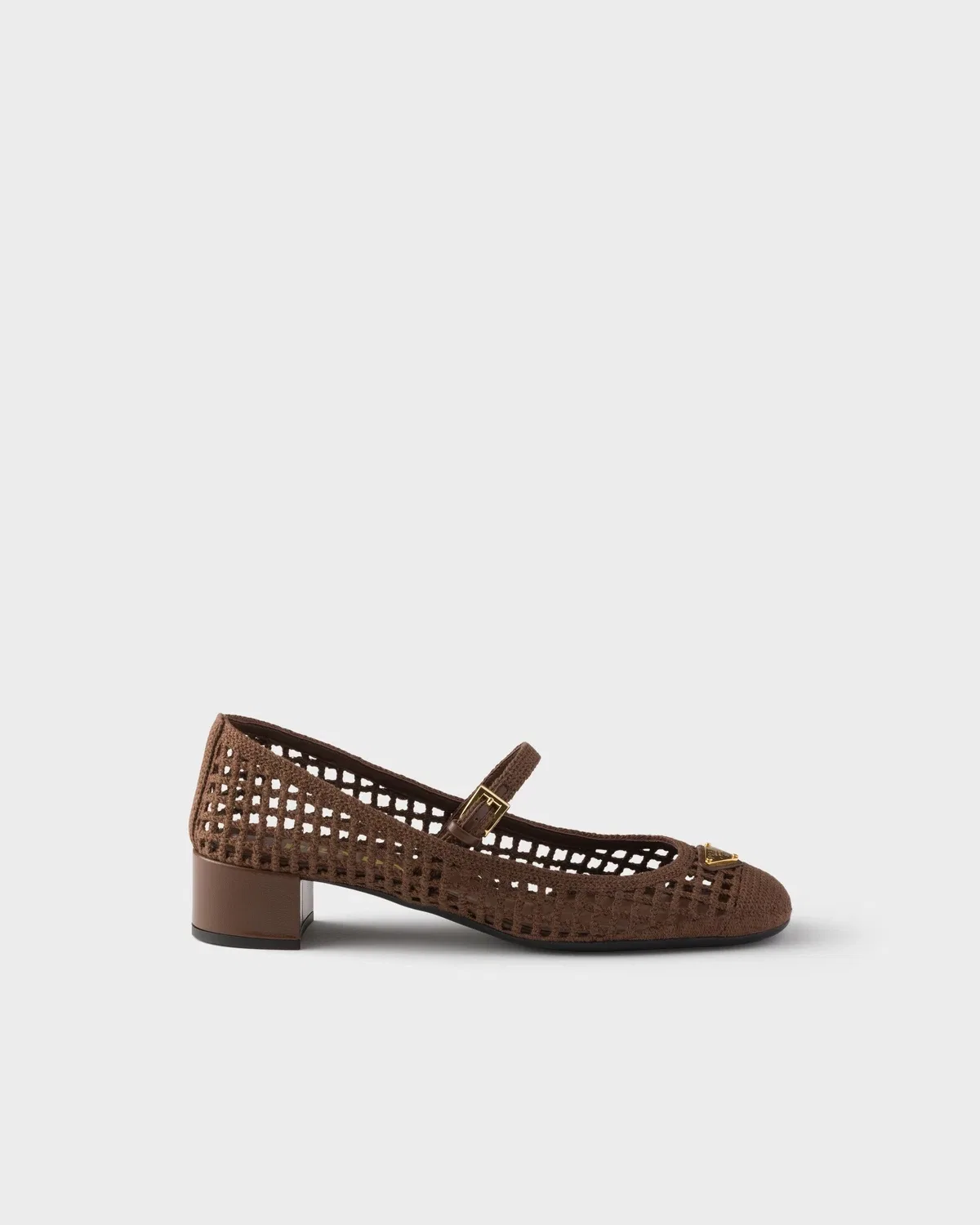 Вязаные туфли-лодочки Prada, коричневый — фото 2