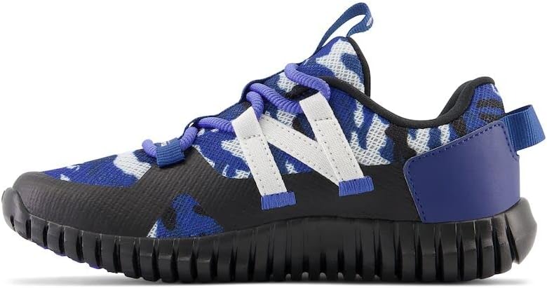 Кроссовки New Balance Kid's Playgruv V1 с эластичной шнуровкой, черный/серый — фото 2