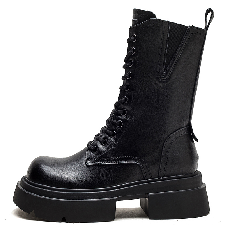 MATA Черные женские ботинки Short Martin высотой 5,5 см, цвет Black[Standard Size with A Slightly Loose Fit]