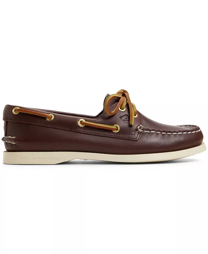 Оригинальные женские туфли-лодочки с двумя люверсами Sperry, коричневый — фото 2