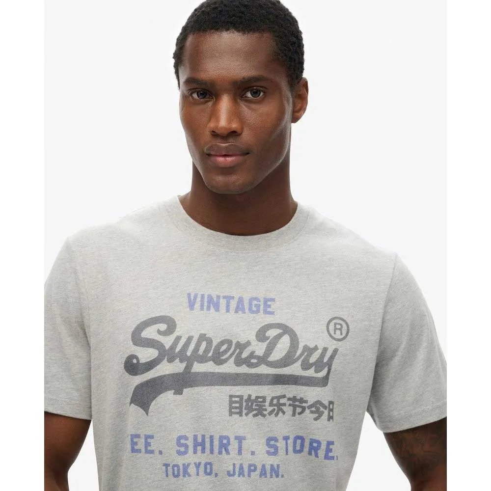 Футболка с коротким рукавом Superdry Vl Heritage Relaxed, серый — фото 4
