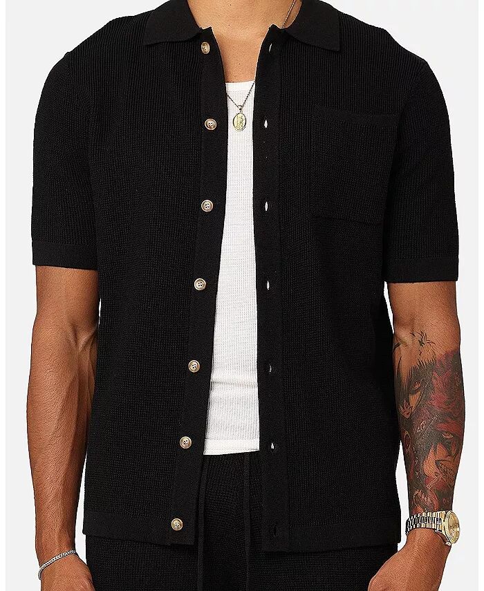 

Рубашка Zyair Rib Knit на пуговицах XXIII, черный