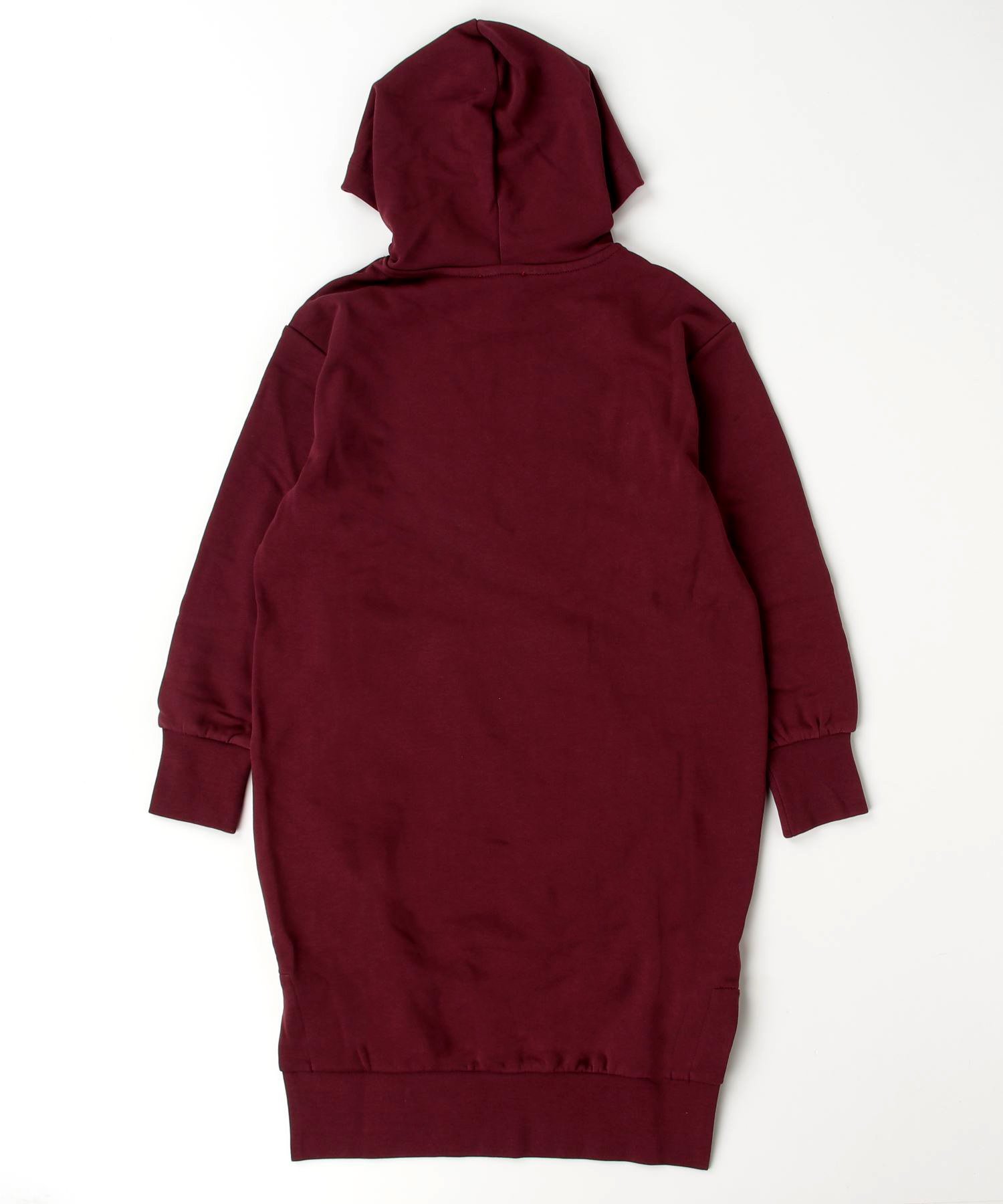 Детское и подростковое платье-худи с логотипом бренда DIESEL, Burgundy — фото 2