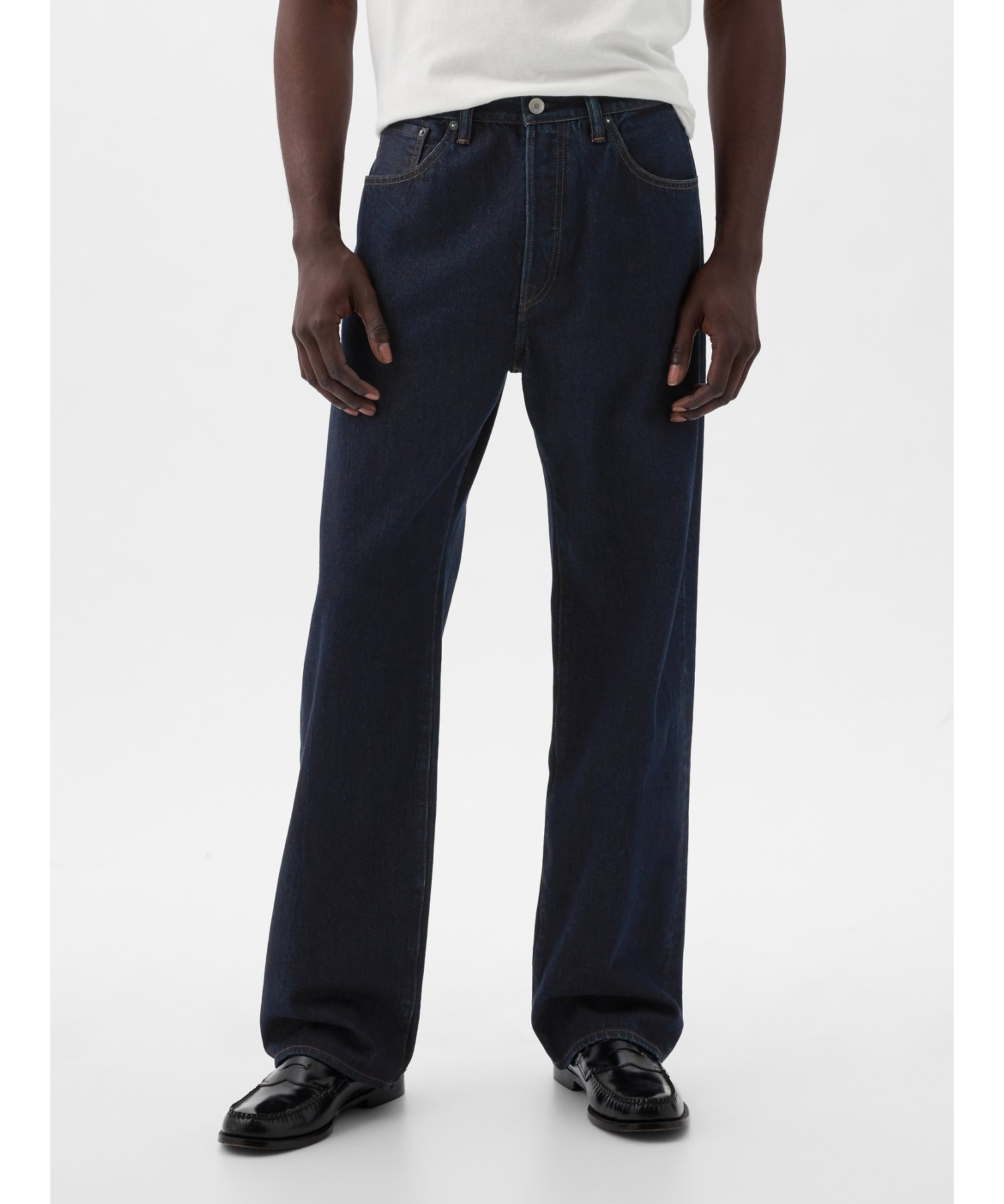 (M) Джинсы из органического хлопка свободного кроя в стиле 90-х GAP, RESIN_RINSE