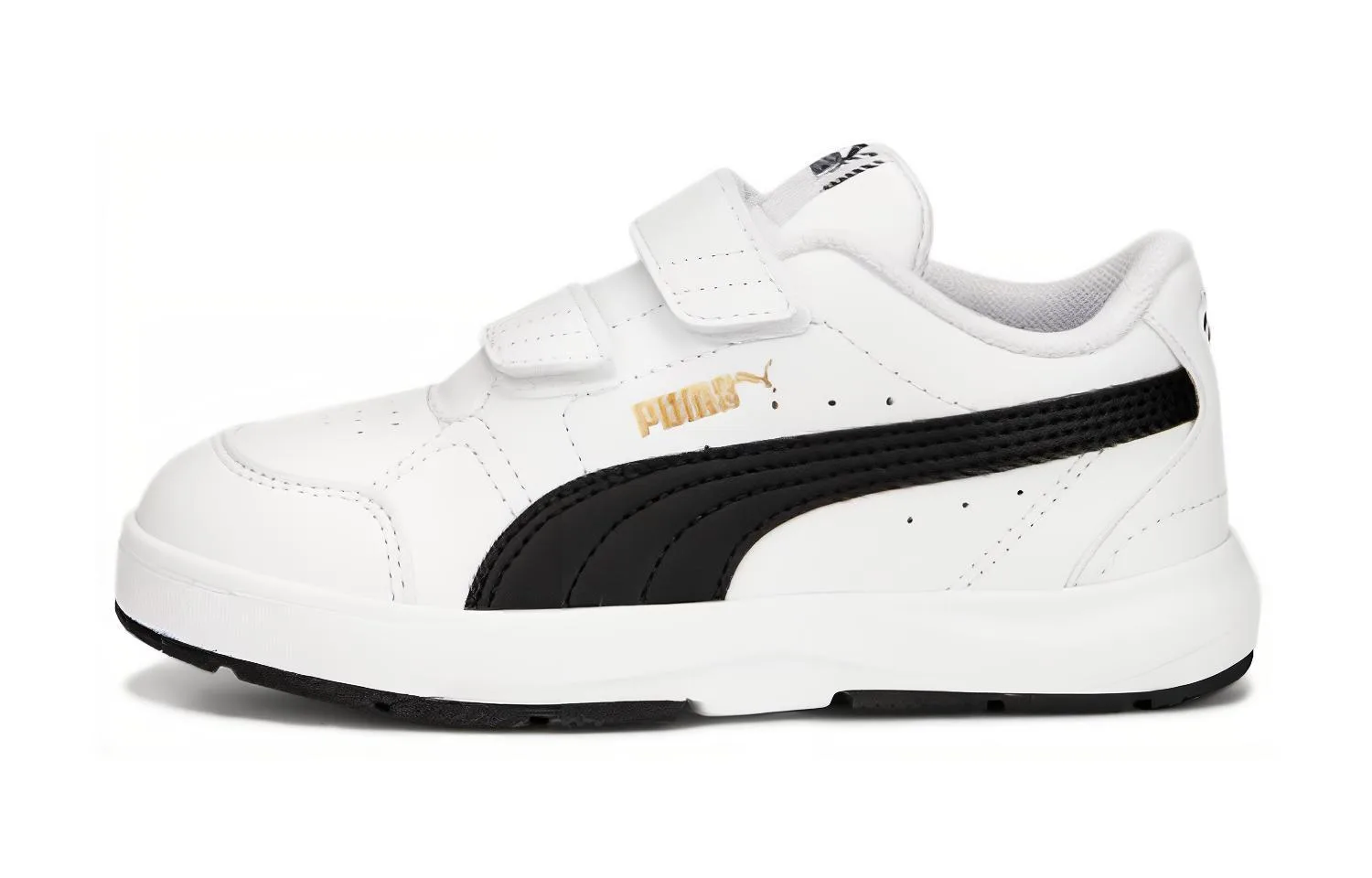 PUMA Кроссовки для скейтбординга Evolve Court V Breathable Low top черно-белые детские