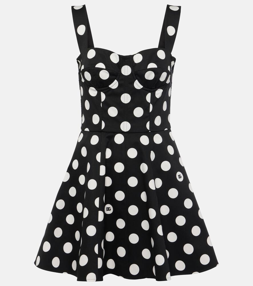 

Хлопковое мини-платье Dolce&Gabbana, Pois Gr 2,8 F.Nero