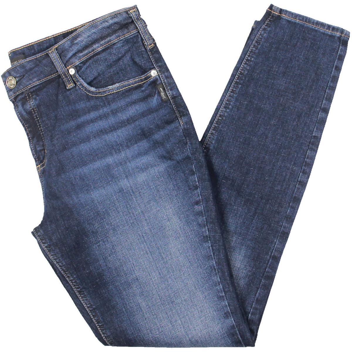 

Женские джинсы Elyse средней посадки, облегающие, комфортного кроя Silver Jeans Co., индиго