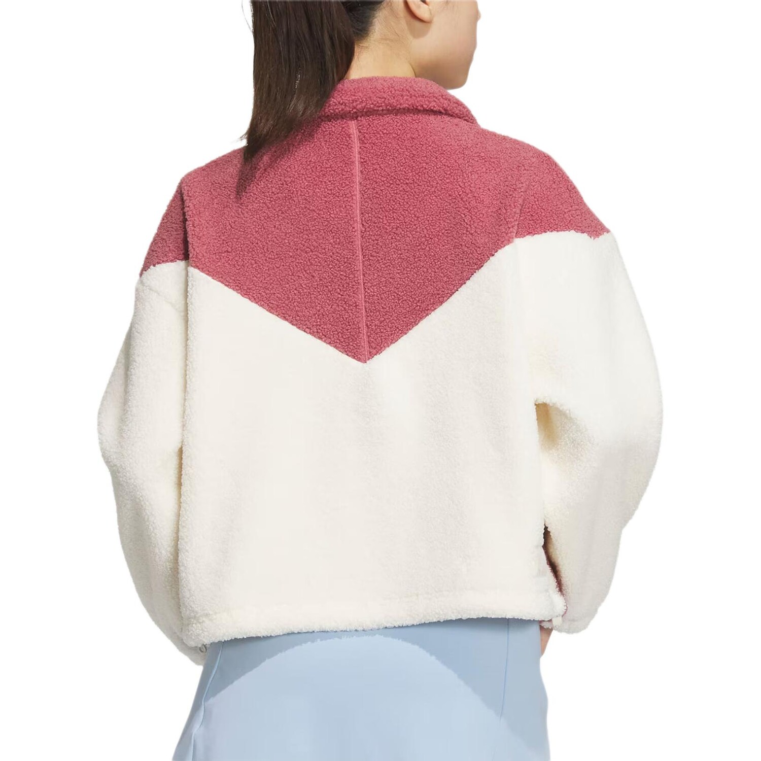 Куртка женская темно-розовый/цвет слоновой кости Adidas Originals, цвет Dark Pink / Milky White — фото 2