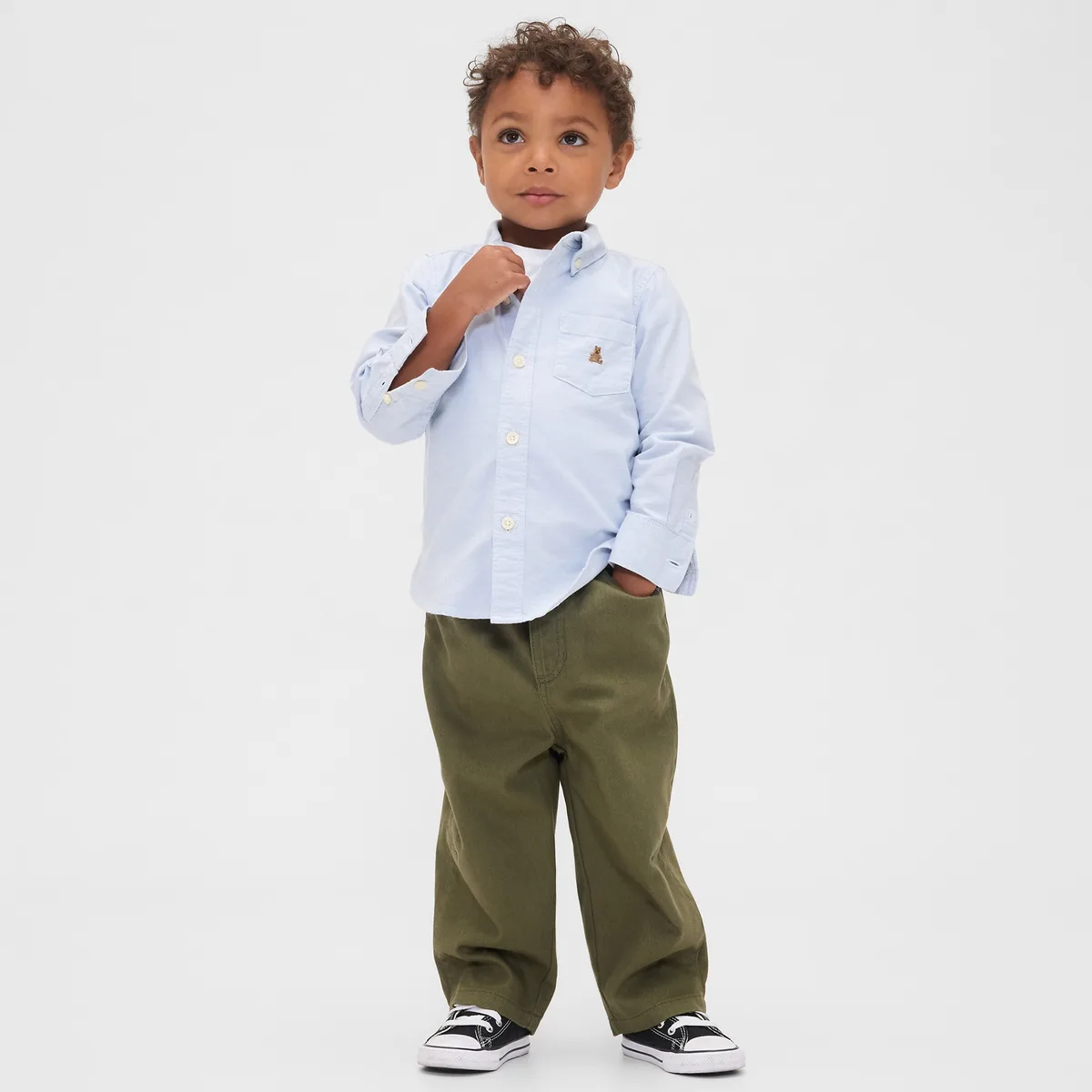 Детские брюки для детей 3-7 лет GAP, Army Green — фото 4