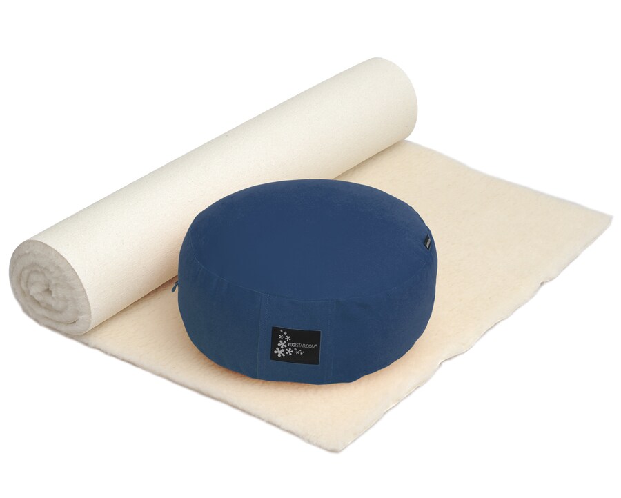 

Коврик для фитнеса YOGISTAR.COM Mat Meditation Natur, цвет dark blue/natural white