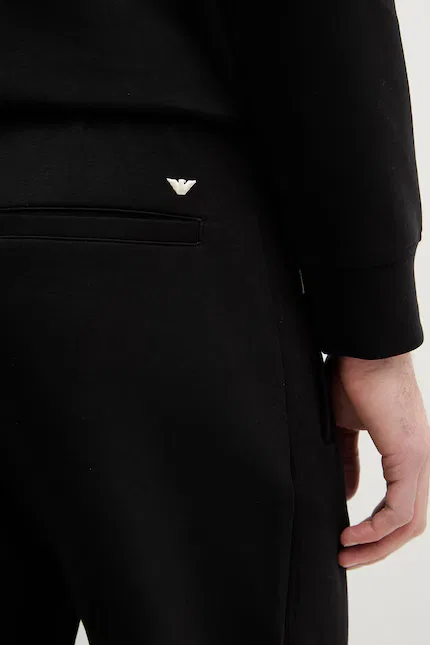 Спортивные штаны из эластичного хлопка Emporio Armani, черный — фото 4
