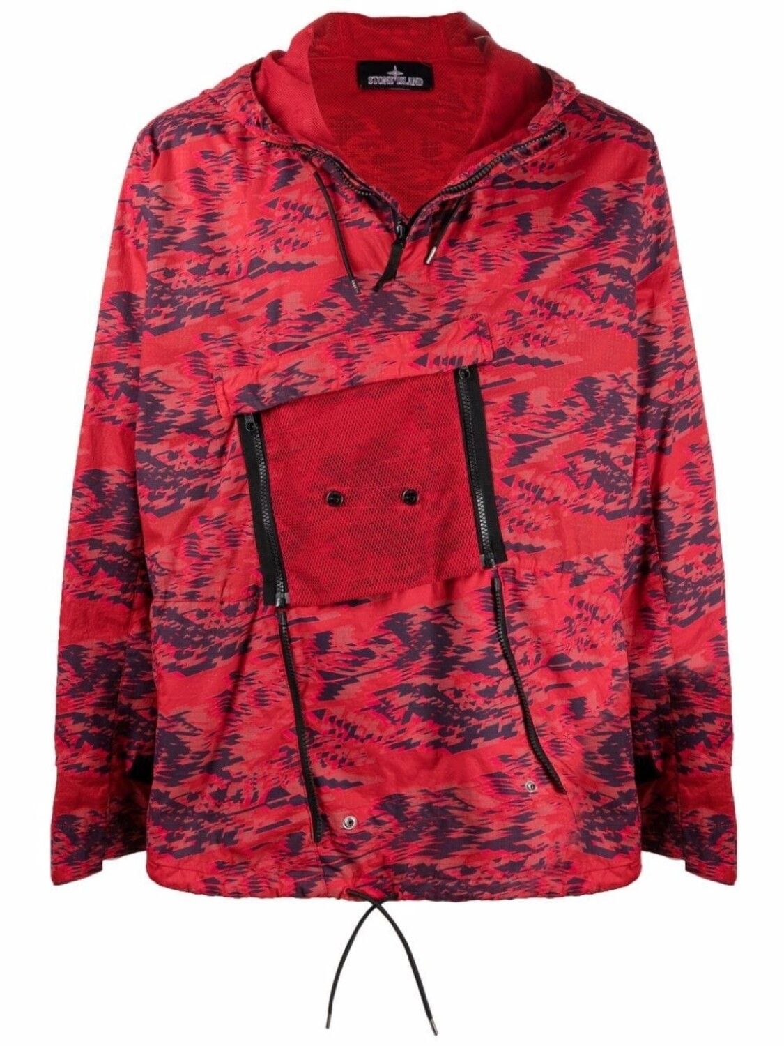 

Куртка с капюшоном и абстрактным принтом Stone Island Shadow Project, красный