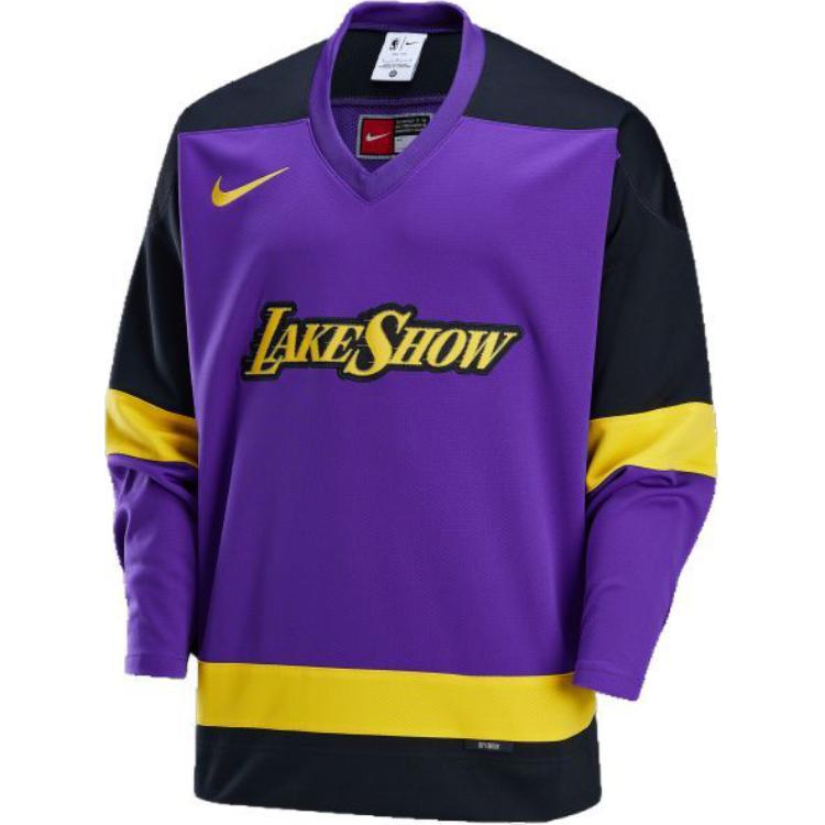 Городская баскетбольная форма Los Angeles Lakers для мужчин Nike, полностью фиолетовая/черная/желтая амарилло/черная — фото 2