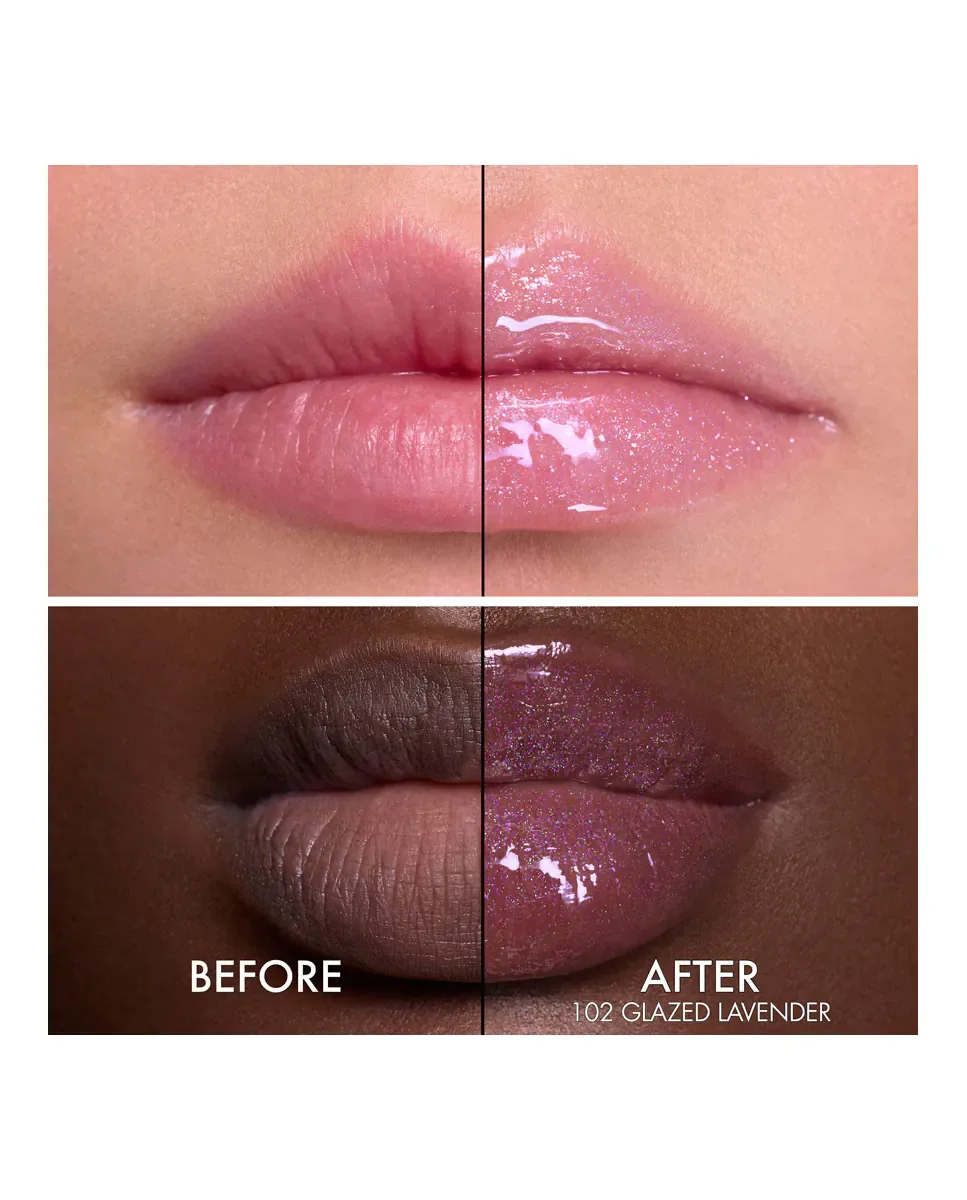 Блеск для губ Addict Lip Glow Butter, уход для губ с пептидом и керамидами Dior, 102 Glazed Lavender — фото 3