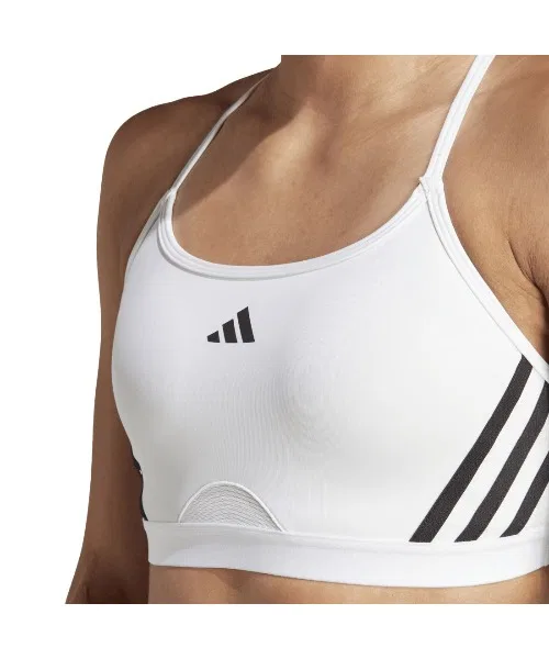 Бюстгальтер для тренировок adidas Aeroreact Light Support с технологией AEROREADY, чёрный — фото 4