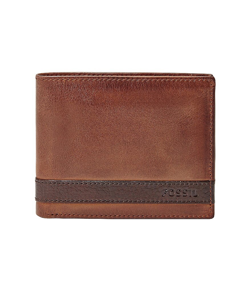 Двойной кошелек Fossil Quinn Flip ID, коричневый