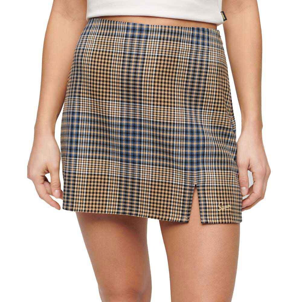 

Юбка Superdry Check Mini, коричневый