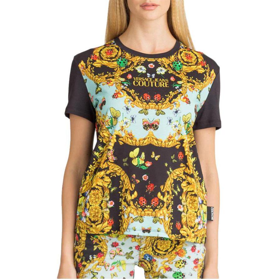 

Женская разноцветная футболка Versace Jeans, мультиколор