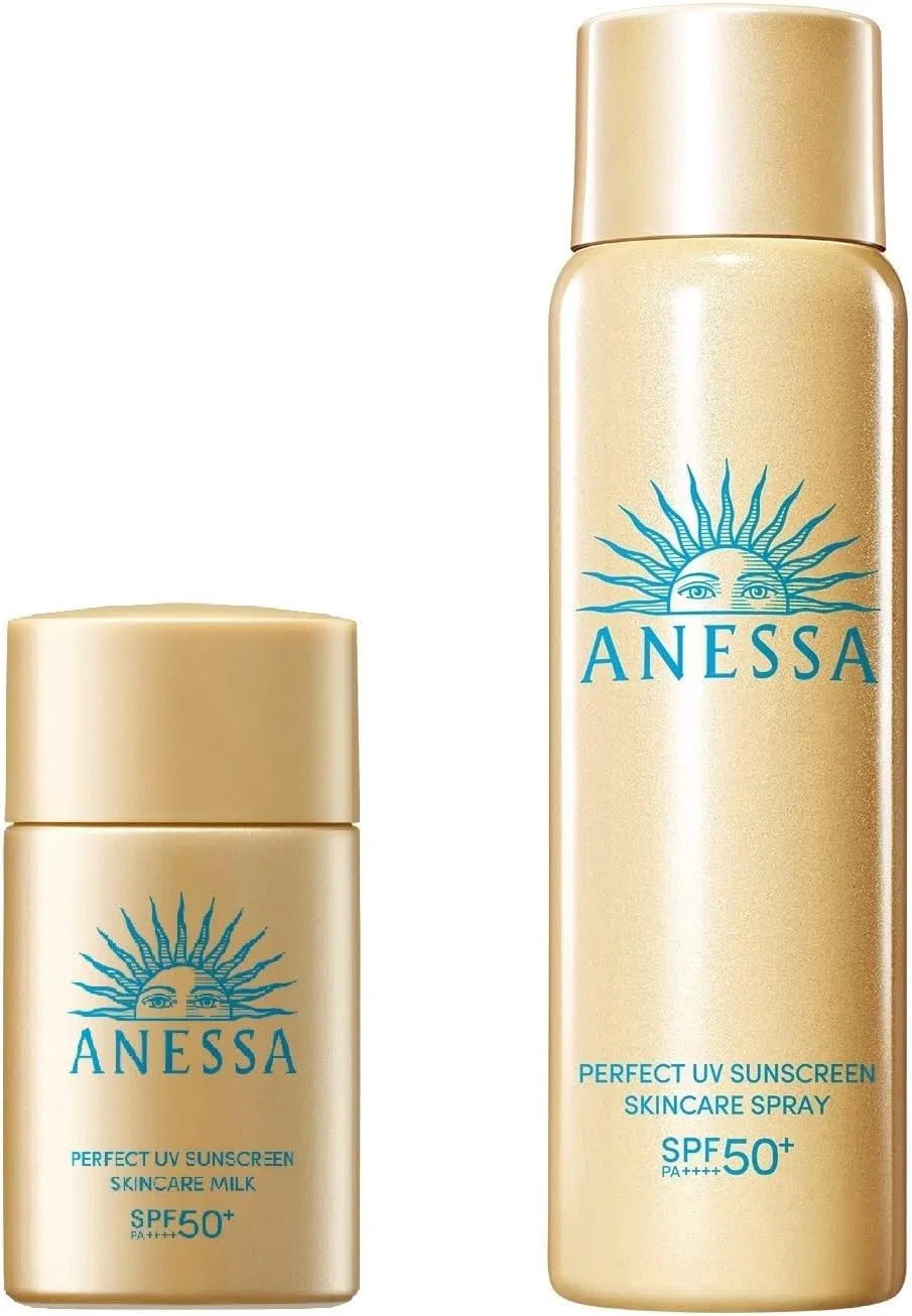 Солнцезащитный набор ANESSA: молочко 20 мл и спрей 60 г SPF50+ PA++++