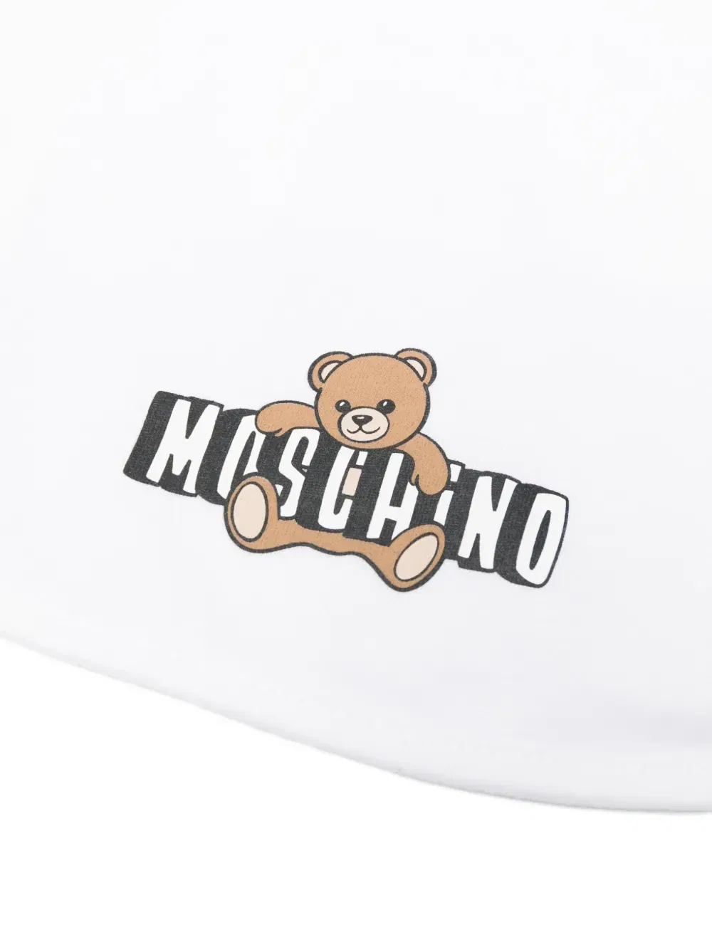 Комплект из шапок и нагрудников с логотипом Moschino Kids, белый — фото 2