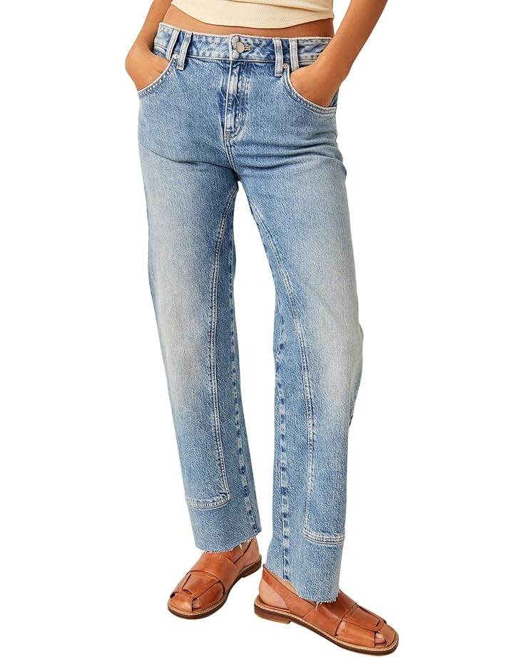 

Джинсы Free People Risk Taker High-Rise Straight, цвет Mantra