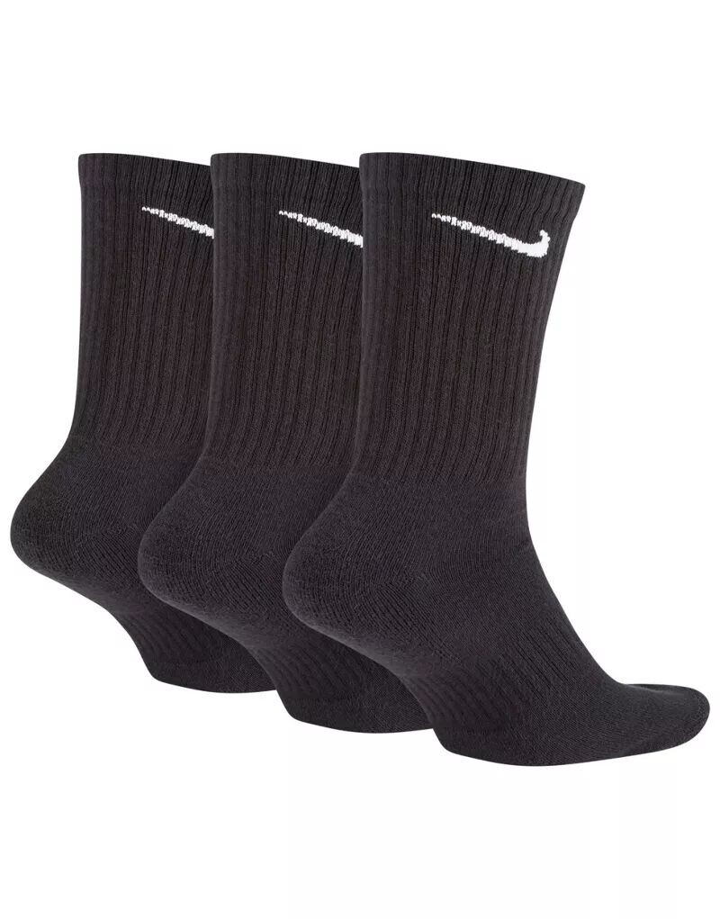 Комплект из трех мягких носков черного цвета с амортизацией Nike Everyday Cushioned — фото 2