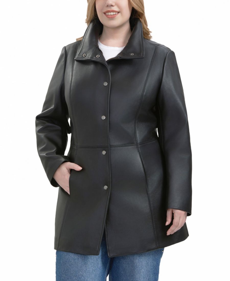 

Кожаное пальто Rosie больших размеров BGSD, Black