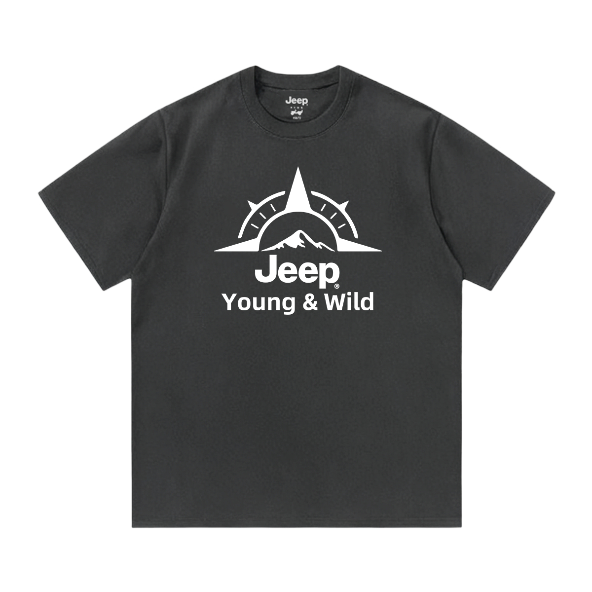 

Футболка для школьников с круглым вырезом Moderate Jeep, темно-серый