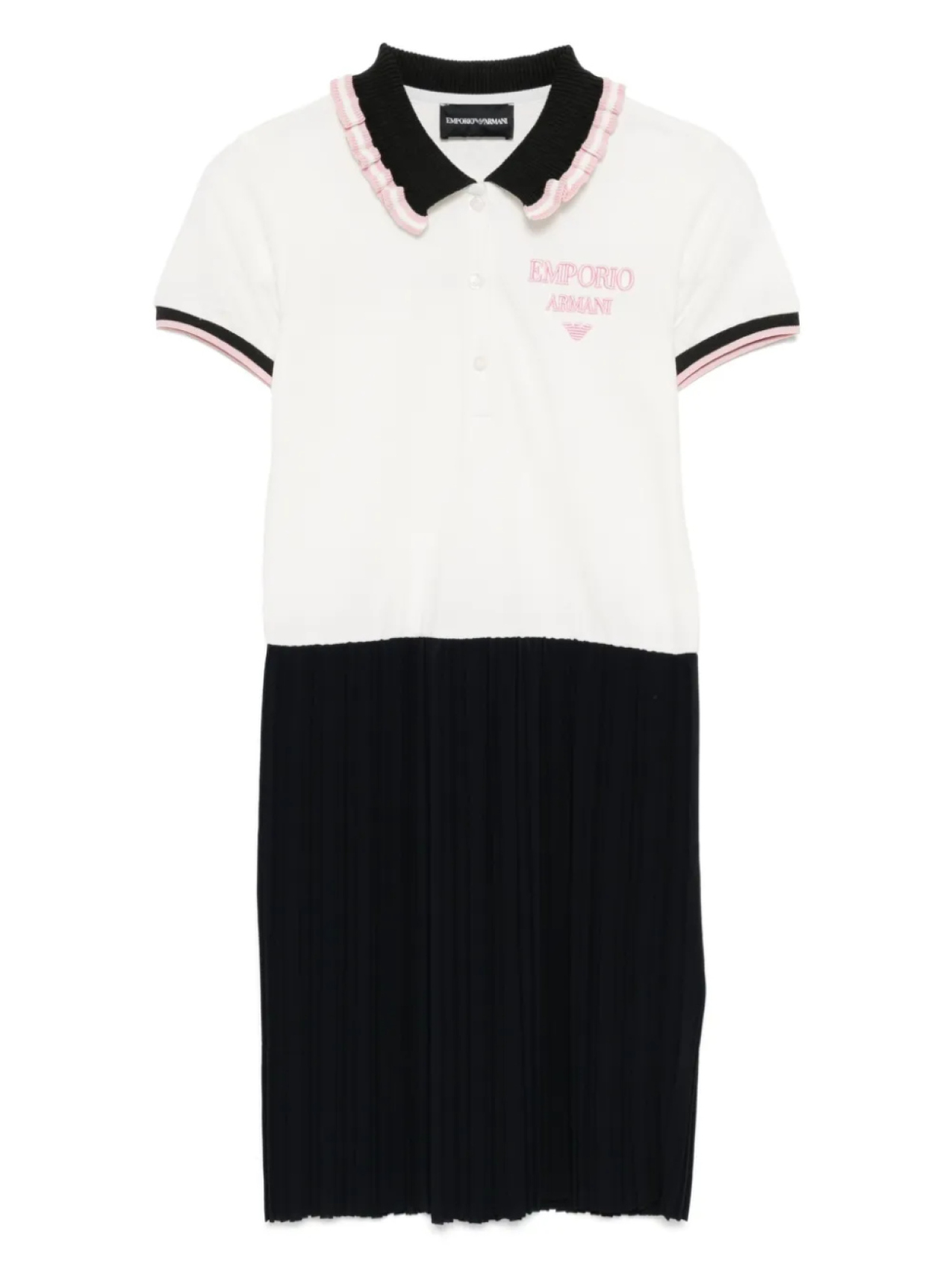 

Emporio Armani Kids платье с вышитым логотипом, белый