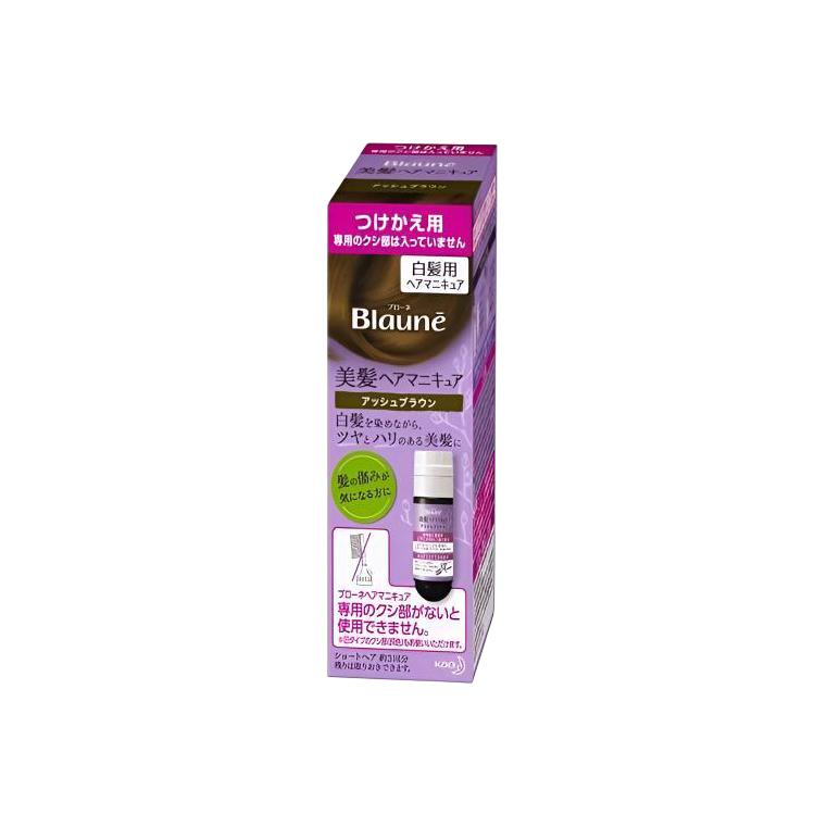 Huawang blone красивые красители для волос refill basic покрытие седины уход за волосами долговременный 72g+8ml KAO, коричневый — фото 2