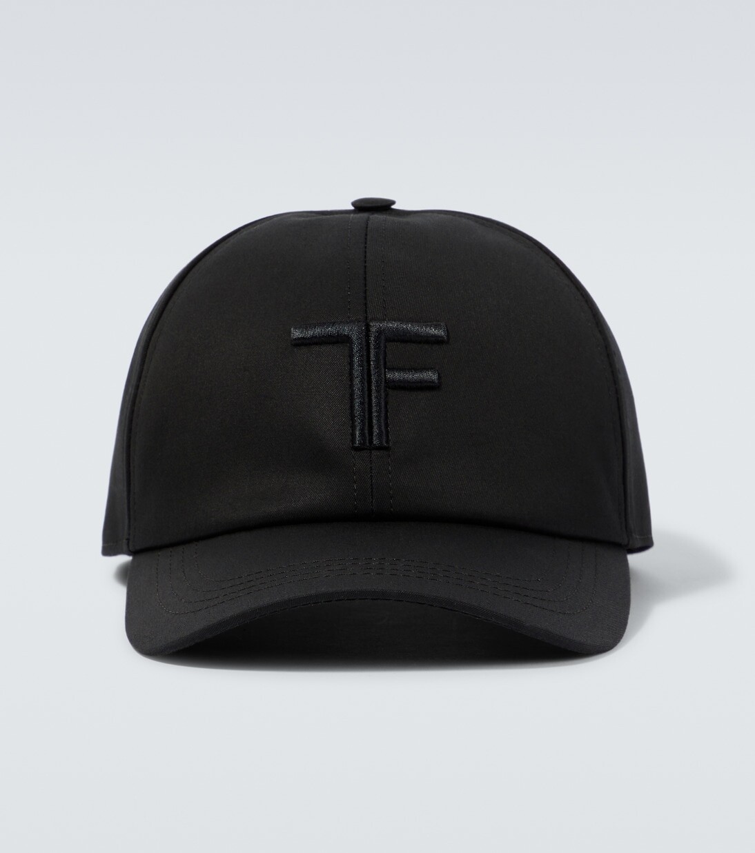 

Кепка из канваса и кожи с вышивкой Tom Ford, черный