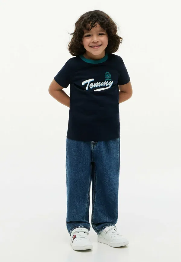 Футболка Tommy Hilfiger Lb tommy crest t-shirt ss print t-shirt, темно-синий