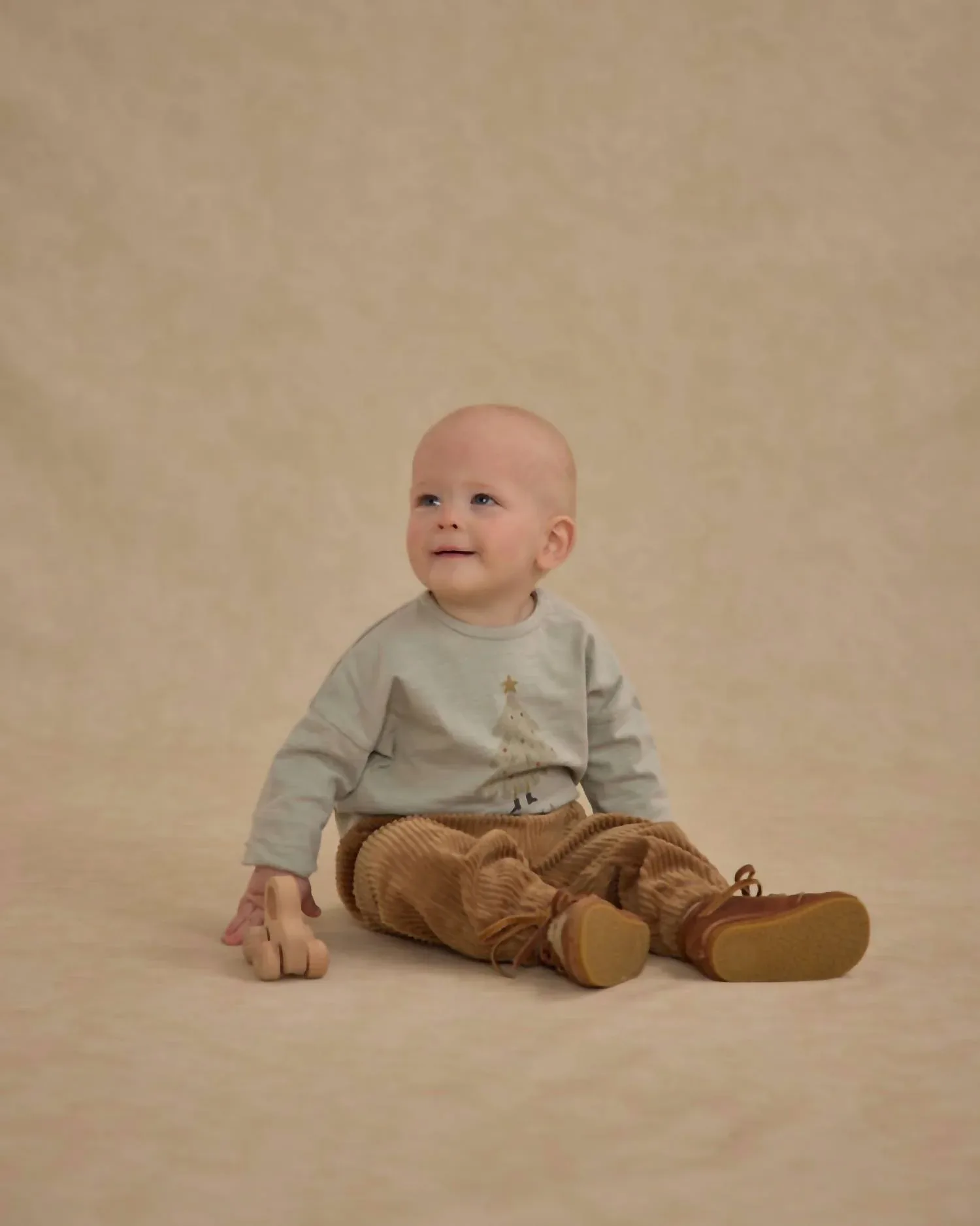 Детская футболка с длинным рукавом фисташкового цвета Rylee + Cru — фото 3