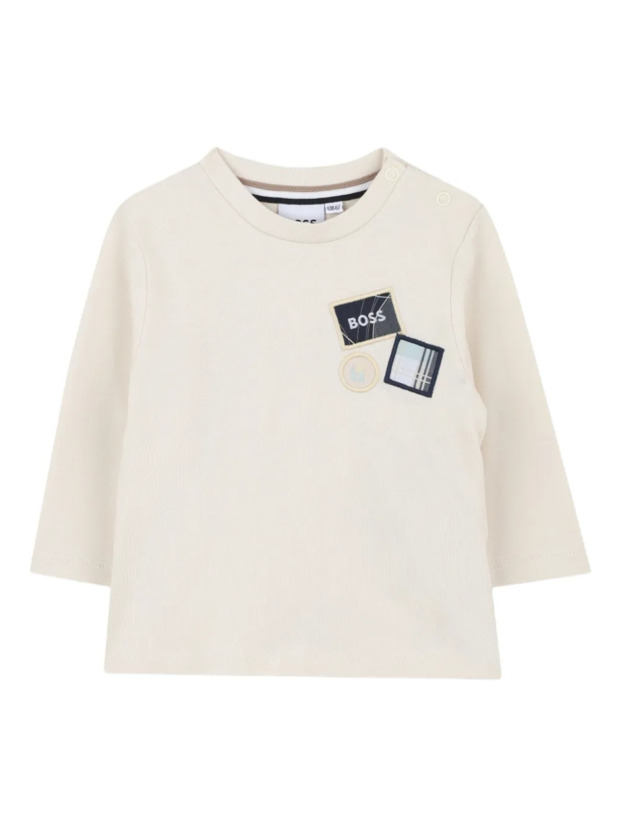 

BOSS Kidswear футболка с длинными рукавами и нашивкой, нейтральный