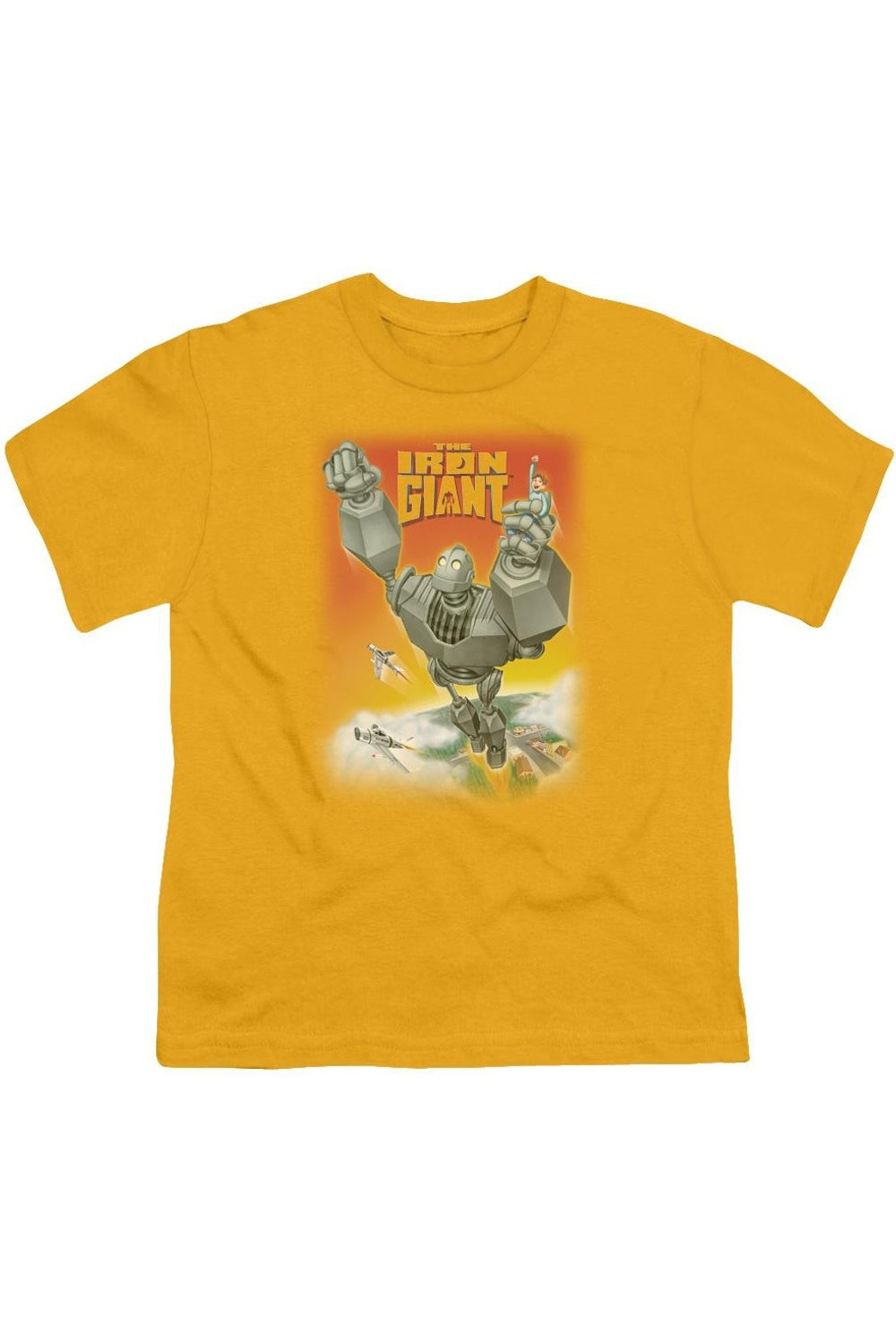 

Футболка с коротким рукавом Iron Giant Fly Away для детей Gildan, золотой