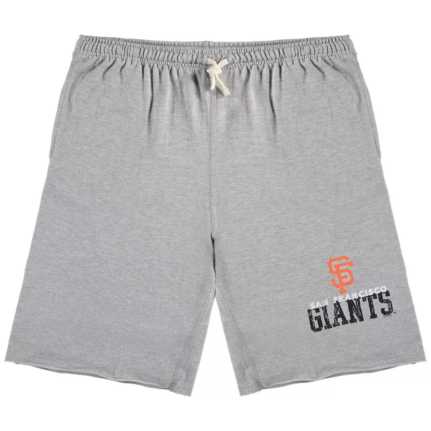 

Мужские серые махровые шорты San Francisco Giants Big & Tall с мелированием