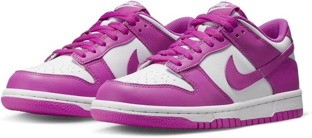 Кроссовки Nike Boys' Dunk Low SE, белый/розовый — фото 2