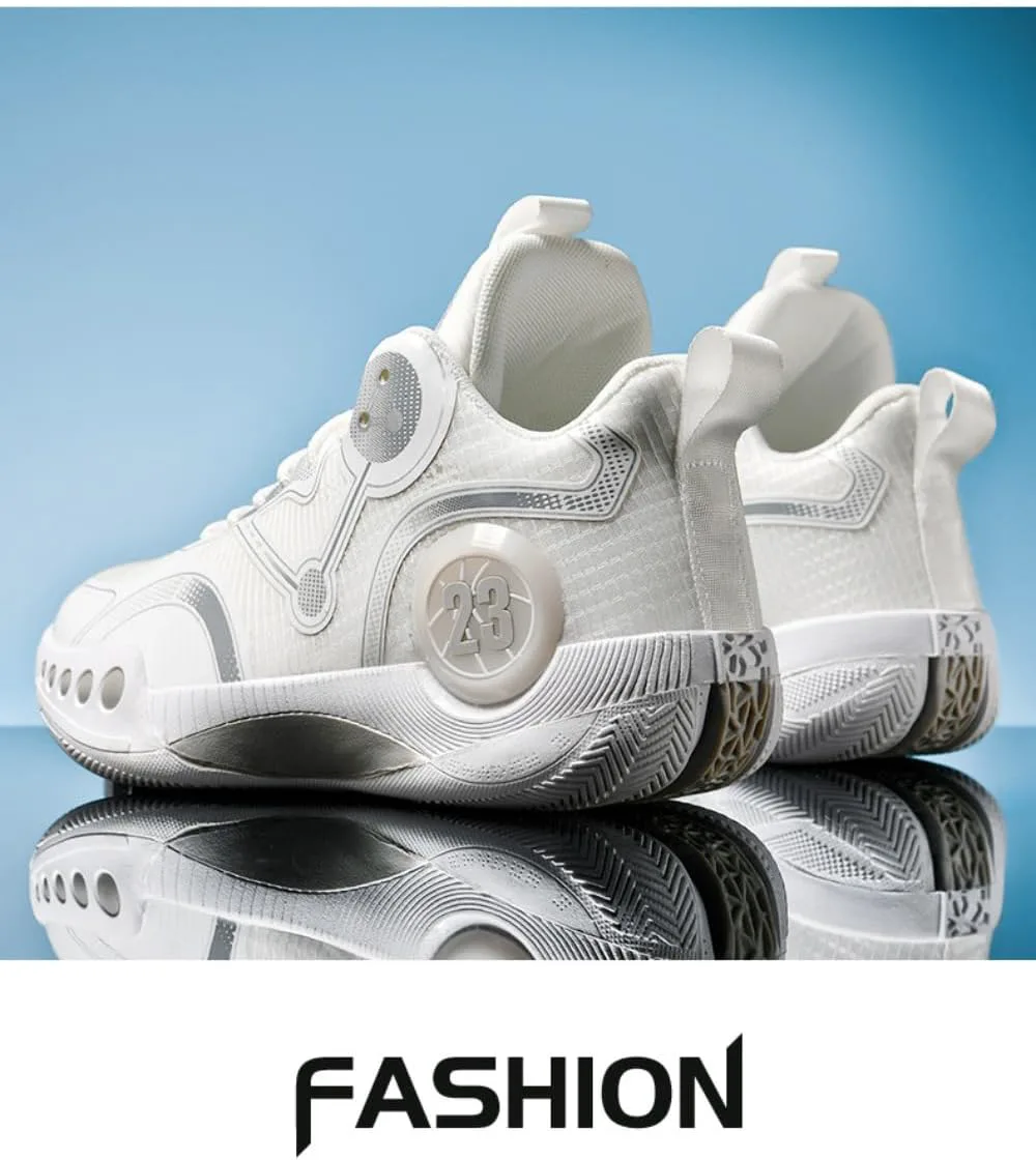 Мужские баскетбольные кроссовки High Top Дышащие, не скользящие амортизирующие кроссовки для спортивных тренировок на цементном корте Spedify, белый — фото 3