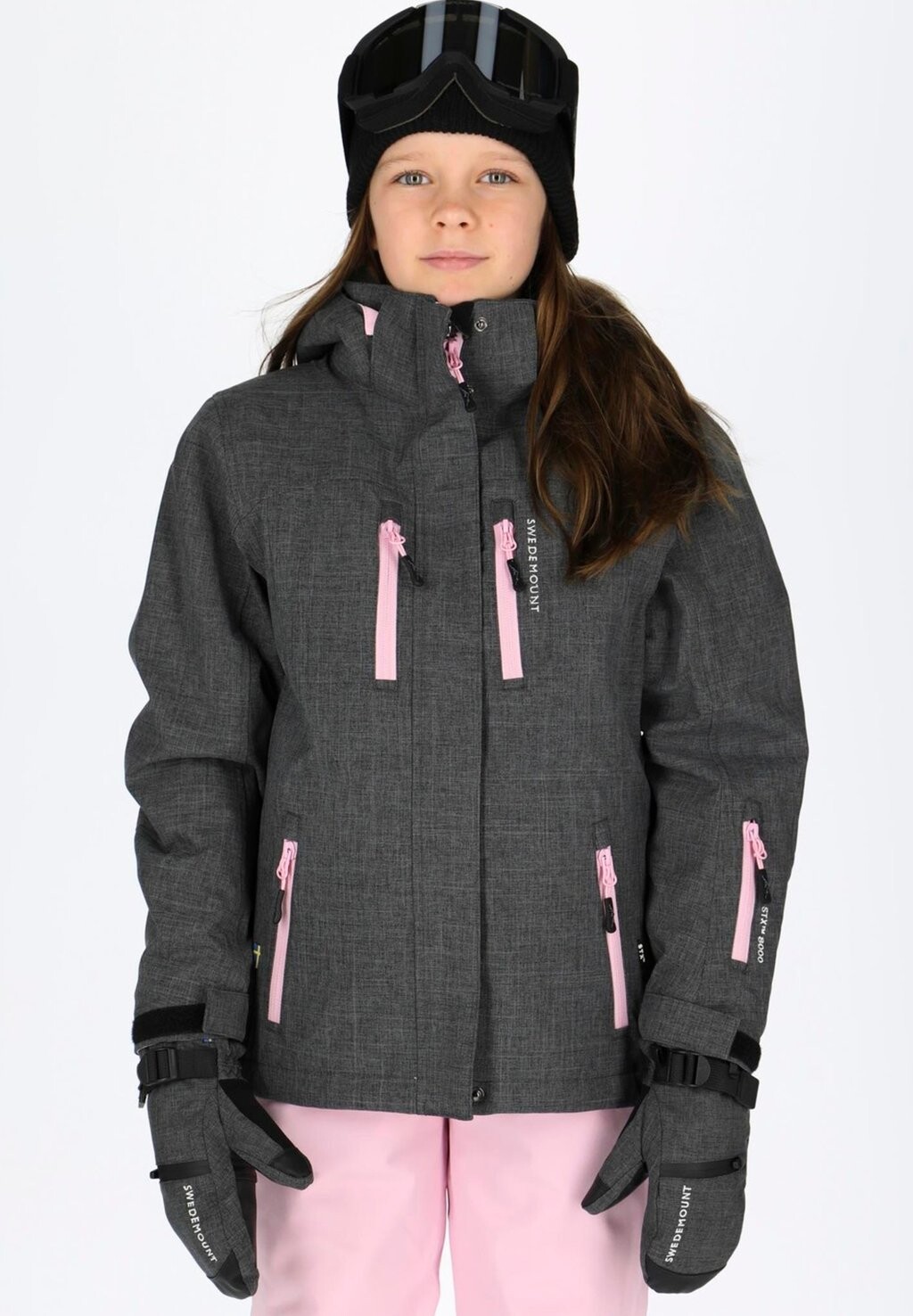 

Лыжная куртка CERVINIA JACKET JR Swedemount, цвет charcoal melange light pink