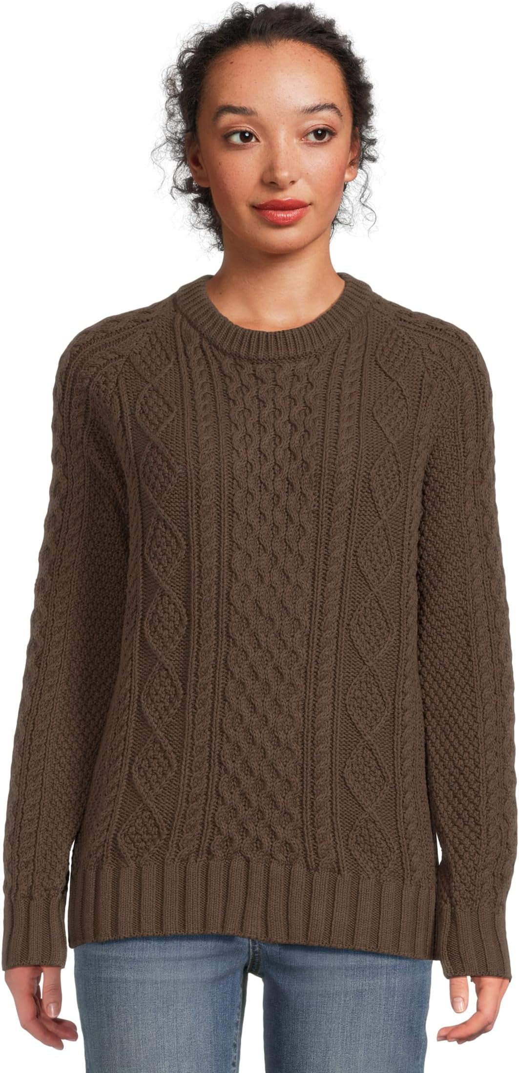

Свитер L.L.Bean Men's Signature Cotton Fisherman Sweater, Deep Coffee
