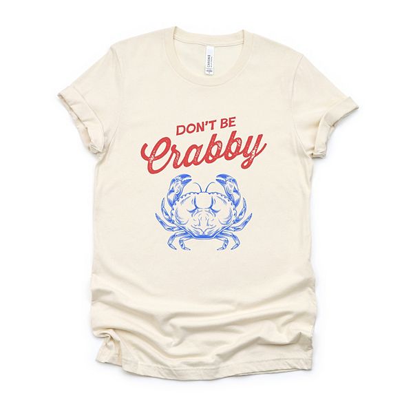 

Футболка с принтом Don't be crabby Simply Sage Market, Cream