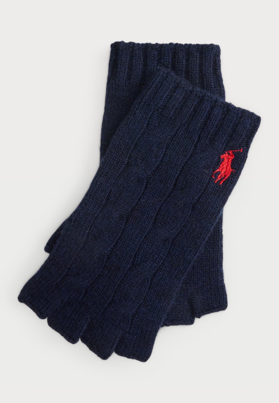 

Перчатки Polo Ralph Lauren CABLE WOOL CASHMERE FINGERLESS GLOVES, Hunter Navy/Dark Blue