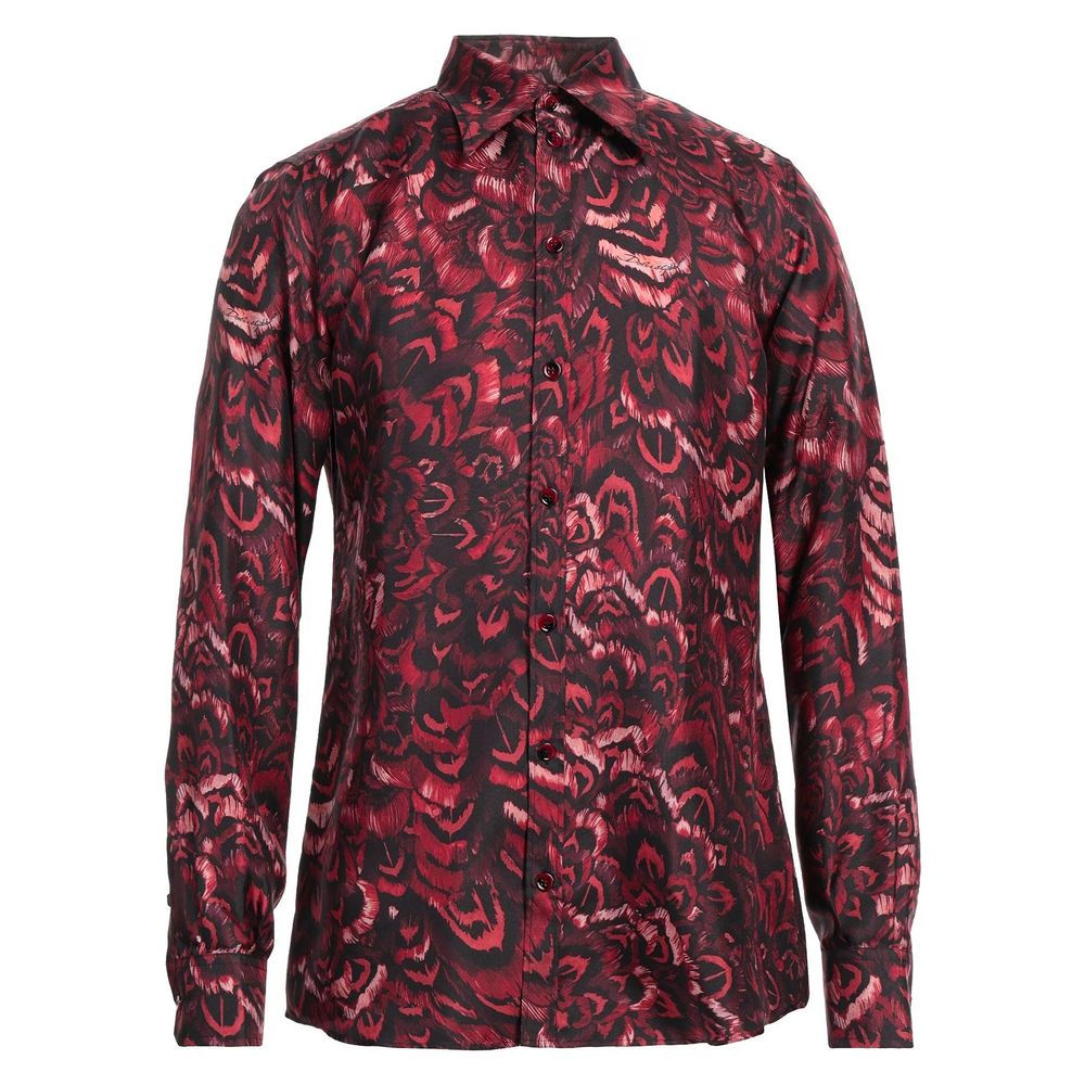 

Красная шелковая мужская рубашка Dolce & Gabbana