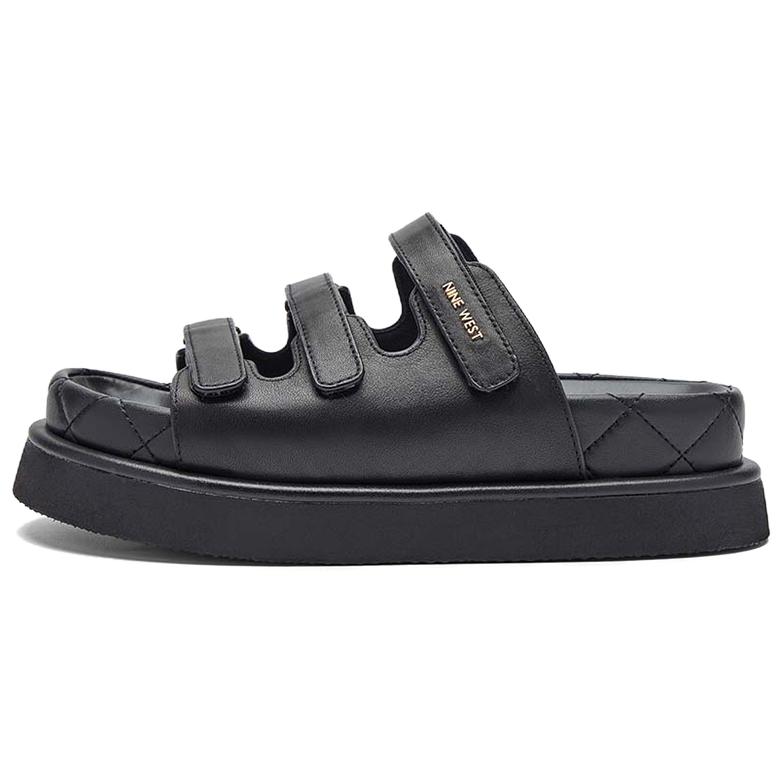 NINE WEST Женские противоскользящие тапочки с устойчивостью к истиранию черные, цвет Black