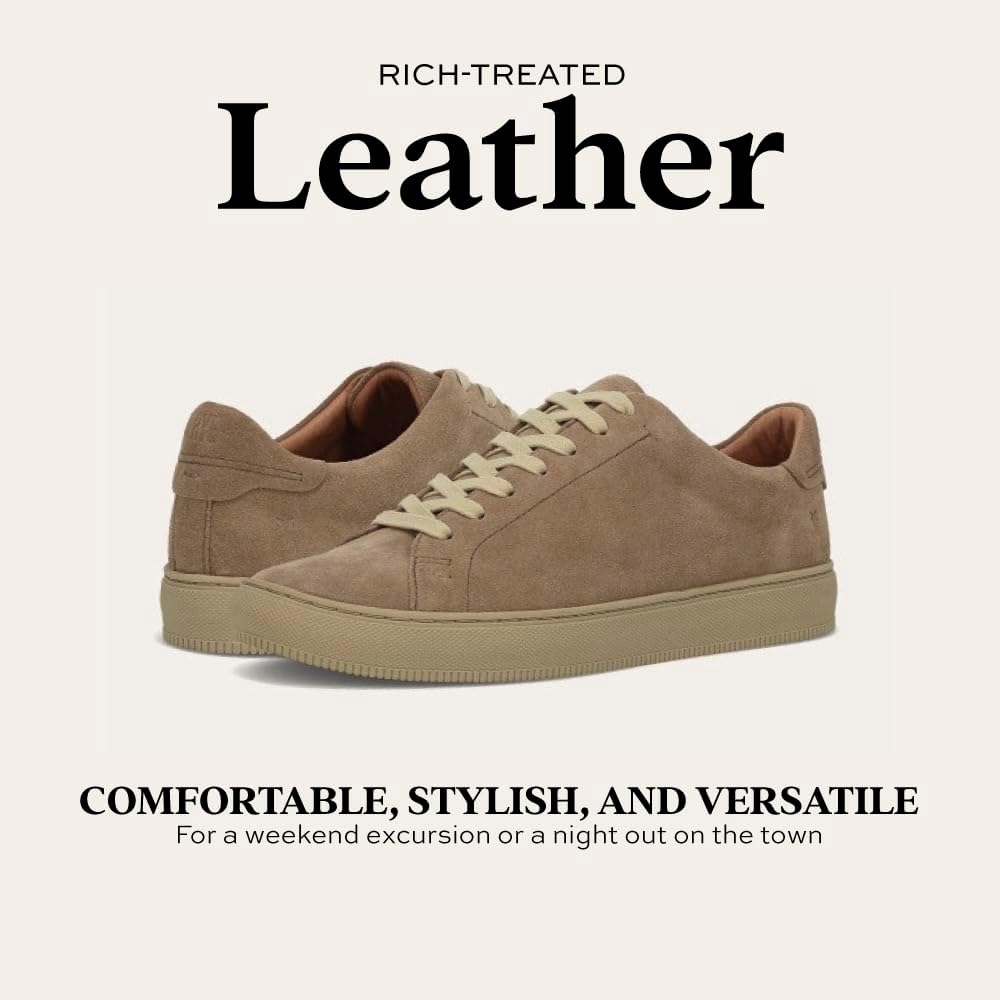 Мужские кроссовки Frye Astor Low на шнуровке, Mushroom - Wp Silky Suede — фото 4