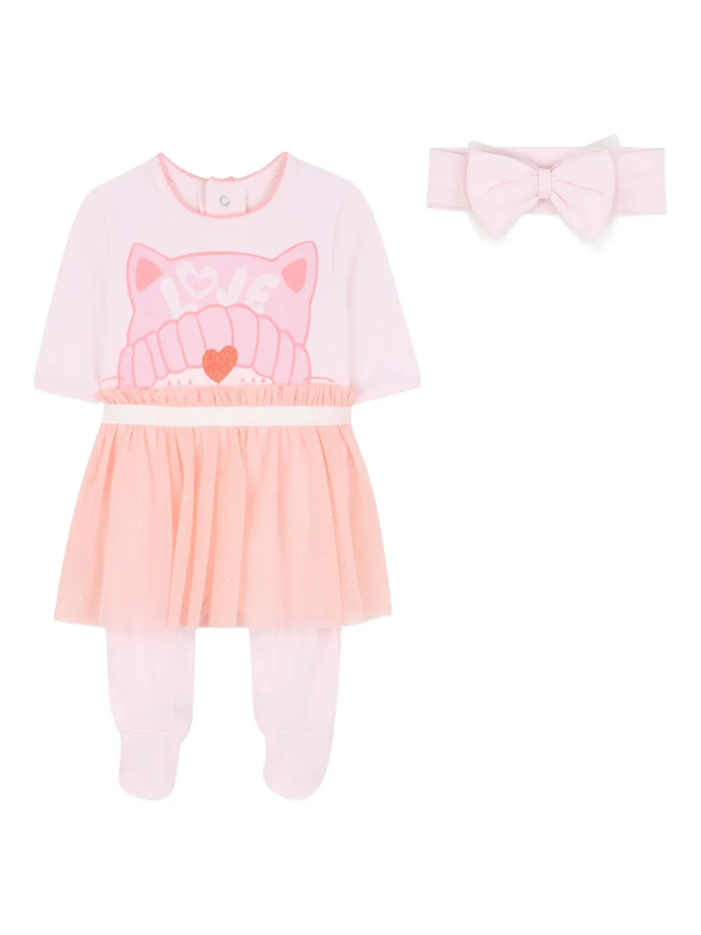 

Комплект из платья и повязки на голову Billieblush, розовый
