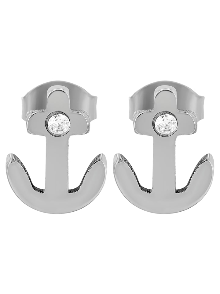 

Adeliás Женские титановые серьги с белыми стразами