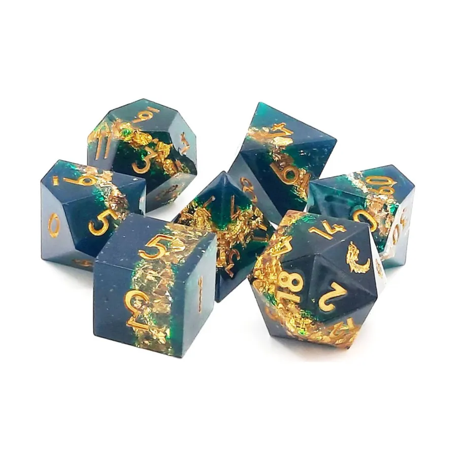 

Поликомплект «Знак охотника» с золотом (7), Sharp Edged Dice