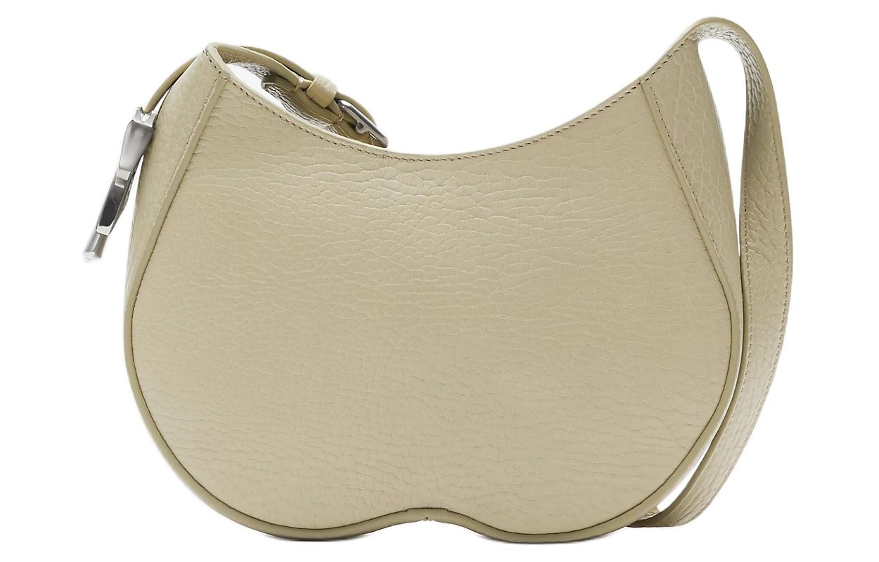 

Burberry Текстурированная кожаная сумка через плечо женская бежевая